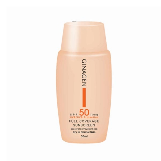 کرم ضد آفتاب ژیناژن SPF50 مناسب پوست های معمولی و خشک حجم 50 میلی لیتر