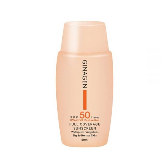 کرم ضد آفتاب ژیناژن SPF50 مناسب پوست های معمولی و خشک حجم 50 میلی لیتر