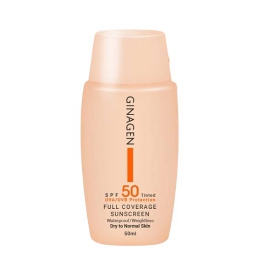 کرم ضد آفتاب ژیناژن SPF50 مناسب پوست های معمولی و خشک حجم 50 میلی لیتر