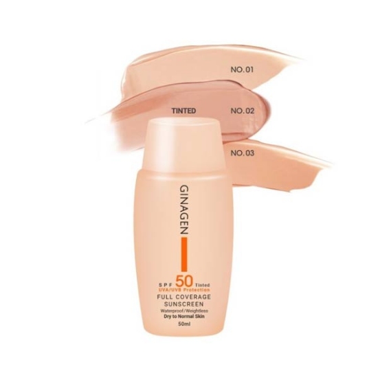 کرم ضد آفتاب ژیناژن SPF50 مناسب پوست های معمولی و خشک حجم 50 میلی لیتر